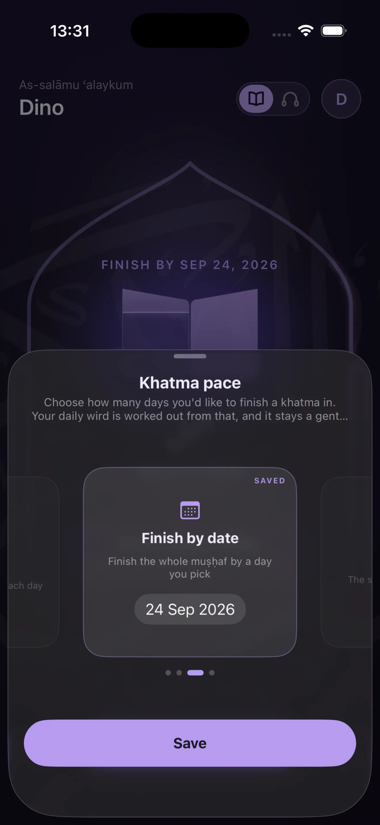 Choose your khatma pace